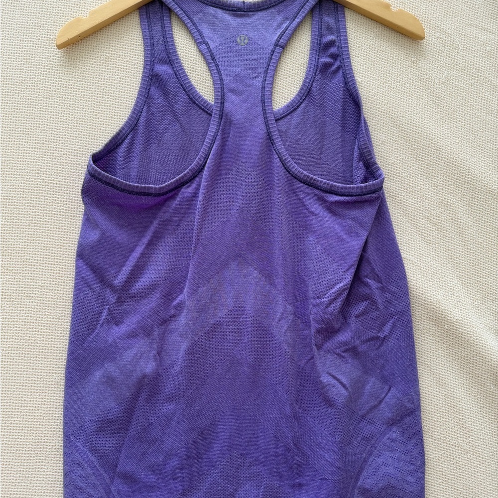 Lululemon swiftly athletica Lavender Scoop Neck Racerback Tank - Picture 3 of 6